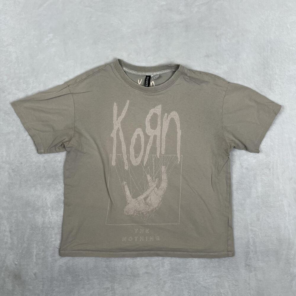 Korn T-Shirt Womens XS Brown The Nothing Rock Band Graphic Tee 2024